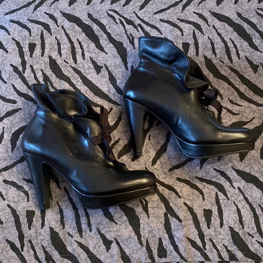 Malene Birger Cican Ruffle Ankle Bootie